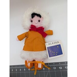 Kamar Alaska Doll Cloth Doll Nanook‎ 11 Inch Paper Tag Stuffed Toy